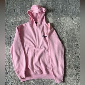 S/M Light Pink White Fox Hoodie